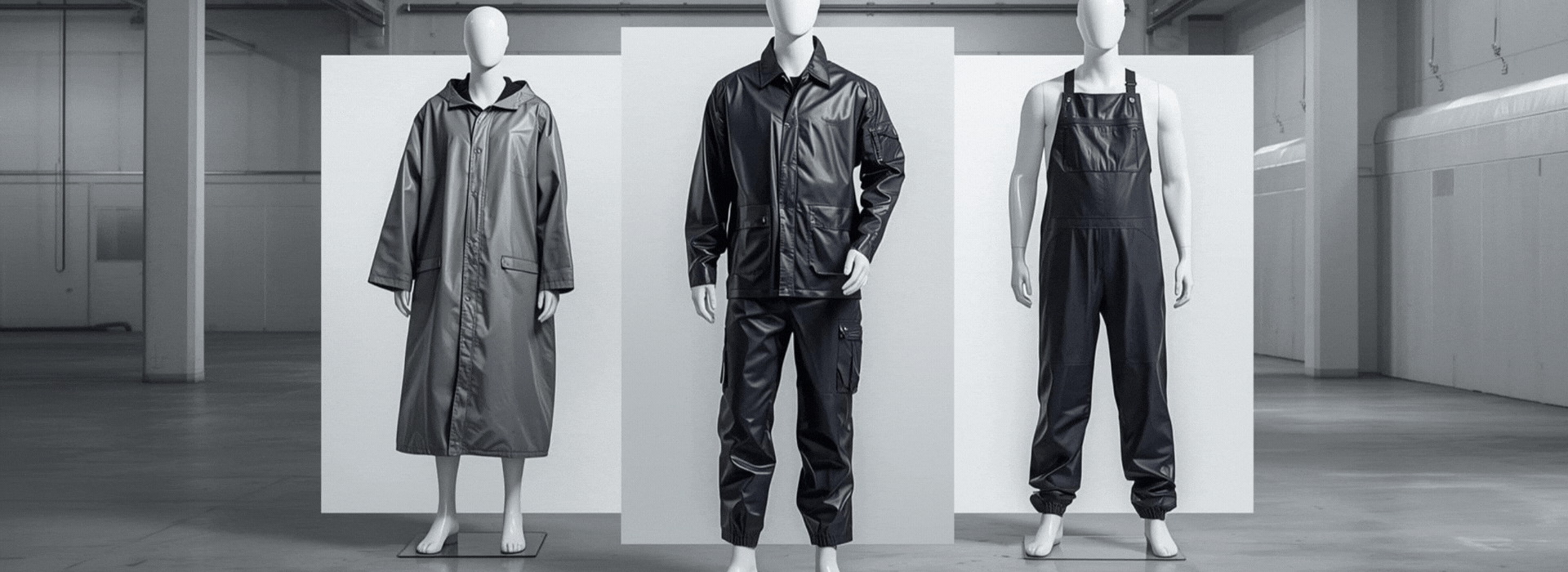 Linha completa de vestimentas impermeáveis.gif